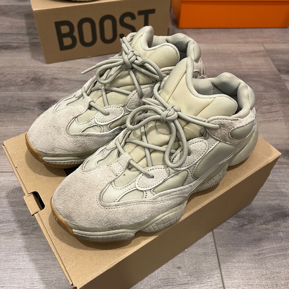 Adidas Yeezy 500 Sneakers in Cream and Tan